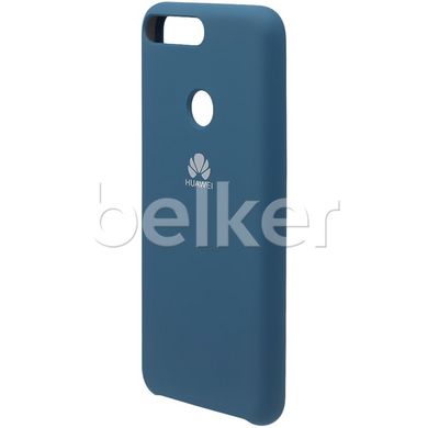 Оригинальный чехол для Huawei Y7 Prime 2018 Silicone Case Темно-синий смотреть фото | belker.com.ua