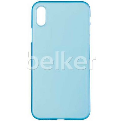 Силиконовый чехол для iPhone X G-Case TPU 0.3 mm Голубой смотреть фото | belker.com.ua