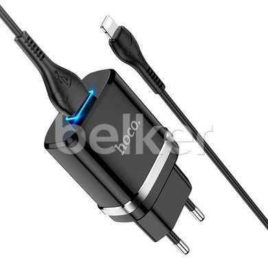Зарядное устройство Hoco N1 + Lightning кабель (2.4A) Черное