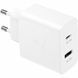 Зарядное устройство Samsung Power Adapter Duo 35W (EP-TA220NBEGRU) с кабелем Type-C Белый в магазине belker.com.ua