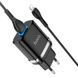 Зарядное устройство Hoco N1 + Lightning кабель (2.4A) Черный в магазине belker.com.ua