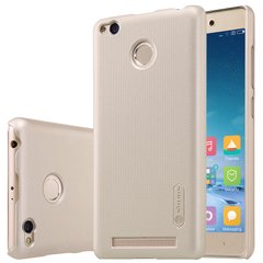 Пластиковый чехол для Xiaomi Redmi 3s/3pro Nillkin Frosted Shield Золотой смотреть фото | belker.com.ua