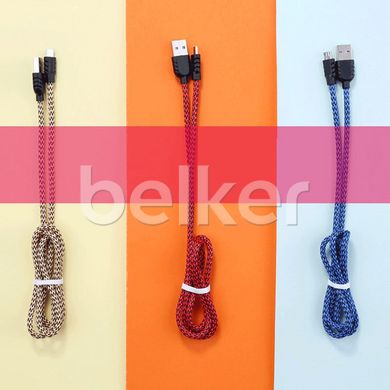 Кабель Apple Lightning USB для iPhone iPad Remax Кевлар Синий