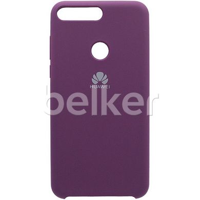 Оригинальный чехол для Huawei Y7 Prime 2018 Silicone Case Фиолетовый смотреть фото | belker.com.ua