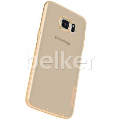 Силиконовый чехол для Samsung Galaxy S7 Edge G935 Nillkin Nature TPU Золотой смотреть фото | belker.com.ua