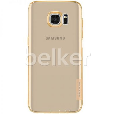 Силиконовый чехол для Samsung Galaxy S7 Edge G935 Nillkin Nature TPU Золотой смотреть фото | belker.com.ua