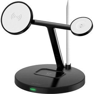 Беспроводная зарядка Wiwu Magnetic Cableless Charger 4in1 Wi-W032 Черная