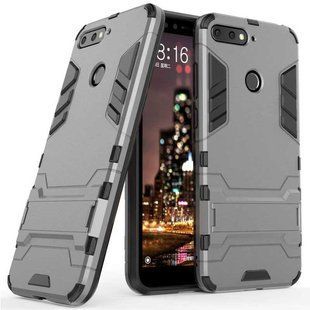 Противоударный чехол для Huawei Y6 2018 Honor Hard Defence Тёмно-серый смотреть фото | belker.com.ua