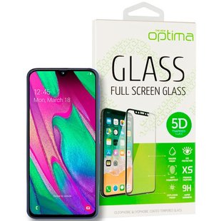 Защитное стекло для Samsung Galaxy A40 A405 Optima 5D Черный смотреть фото | belker.com.ua