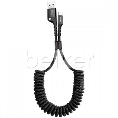 Кабель USB Type-C витой Baseus Spring (1.6 метра) Черный