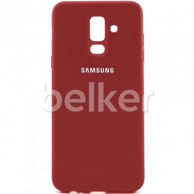 Оригинальный чехол для Samsung Galaxy J8 2018 (J810) Soft Case Бордовый смотреть фото | belker.com.ua