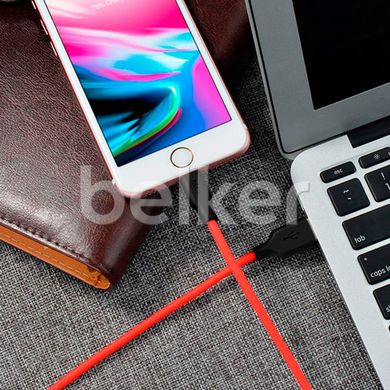 Силиконовый кабель для iPhone USB - Lightning Hoco X21 Желтый