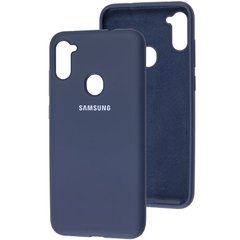 Чехол для Samsung Galaxy A11 (A115) Silicone Case Темно-синий смотреть фото | belker.com.ua