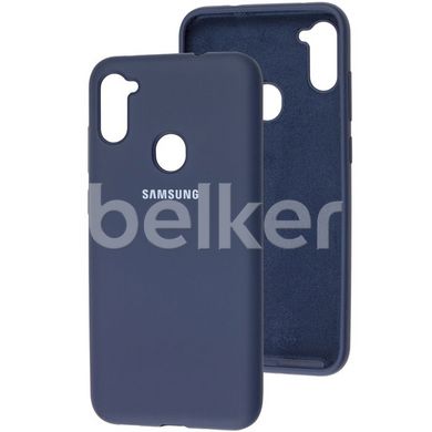 Чехол для Samsung Galaxy A11 (A115) Silicone Case Темно-синий смотреть фото | belker.com.ua
