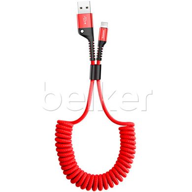 Кабель USB Type-C витой Baseus Spring (1.6 метра) Красный