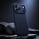 Карбоновый чехол для iPhone 18 Pro Keivlar case Синий