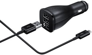 Автомобильное зарядное устройство Samsung Fast Charge с кабелем microUSB