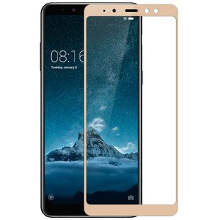 Защитное стекло для Samsung Galaxy A8 Plus (A730) Tempered Glass 3D Золотой смотреть фото | belker.com.ua