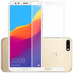 Защитное стекло для Huawei Honor 7c Optima 3D Белый смотреть фото | belker.com.ua