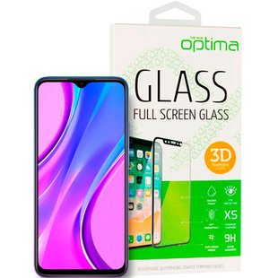 Защитное стекло для Xiaomi Redmi 9 Optima 3D Черный смотреть фото | belker.com.ua