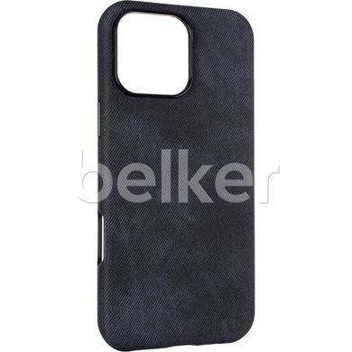 Чехол для iPhone 16 Pro Max Denim Case (MagSafe) Черный