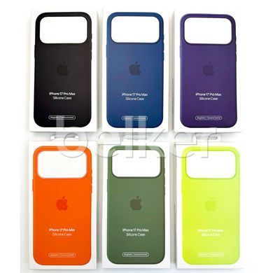 Чехол для iPhone 17 Pro Max Silicone Case with MagSafe (AAA) Синий