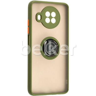 Чехол для Xiaomi Mi 10T Lite LikGus Ring case Оливковый