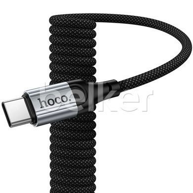 Кабель USB to Type-C Hoco X121 Nuevo (пружинка) 1.5 метра Черный