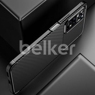 Противоударный чехол для Xiaomi Redmi Note 11 Pro Auto Focus carbon case, Черный