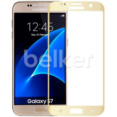 Защитное стекло Samsung Galaxy S7 G930 Tempered Glass 3D Золотой смотреть фото | belker.com.ua
