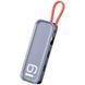 Адаптер хаб Rock Hub Type-C 6 in 1 RJ45 Серый в магазине belker.com.ua