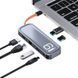 Адаптер хаб Rock Hub Type-C 6 in 1 RJ45 Серый в магазине belker.com.ua