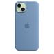 Чехол Apple Silicone Case MagSafe для iPhone 15 Plus Голубой