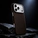 Карбоновый чехол для iPhone 18 Pro Keivlar case Коричневый