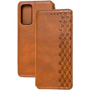 Чехол книжка для Samsung Galaxy S20 FE G780 Getman case Cubic Коричневый смотреть фото | belker.com.ua