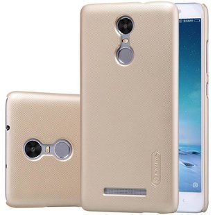 Пластиковый чехол для Xiaomi Redmi Note 3 Nillkin Frosted Shield Золотой смотреть фото | belker.com.ua
