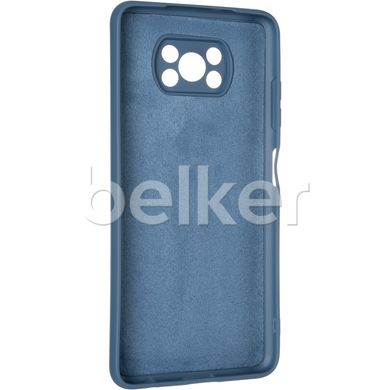 Чехол для Xiaomi Poco x3 Full Soft case Синий смотреть фото | belker.com.ua