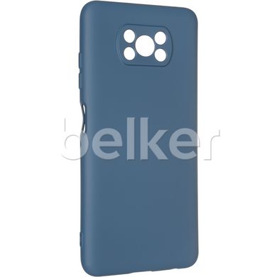 Чехол для Xiaomi Poco x3 Full Soft case Синий смотреть фото | belker.com.ua