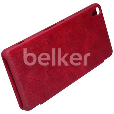 Чехол книжка для Sony Xperia XA Nillkin Qin кожаный Красный смотреть фото | belker.com.ua