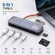 Адаптер хаб Rock TR03 Type-C 8 in 1 Серый в магазине belker.com.ua