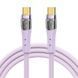 Кабель USB-C на USB-C Rock Z21 Transparency 100W Сиреневый в магазине belker.com.ua