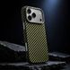 Карбоновый чехол для iPhone 18 Pro Keivlar case Зеленый