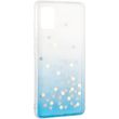 Силиконовый чехол для Samsung Galaxy A21s A217 Crystal Shine Case с блестками Синий