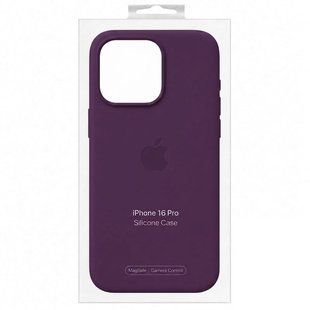Чехол для iPhone 16 Pro Silicone Case with MagSafe (AAA) Темно фиолетовый