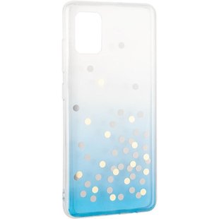 Силиконовый чехол для Samsung Galaxy A21s A217 Crystal Shine Case с блестками Синий смотреть фото | belker.com.ua