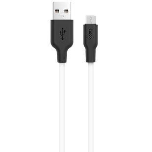 Силиконовый кабель micro USB Hoco X21 Белый