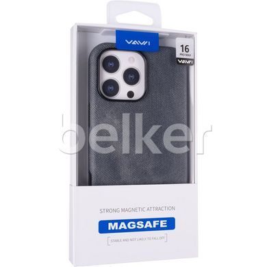 Чехол для iPhone 16 Pro Max Denim Case (MagSafe) Серый