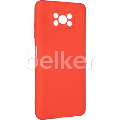 Чехол для Xiaomi Poco x3 Full Soft case Красный смотреть фото | belker.com.ua