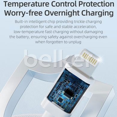 Кабель Type-C to Lightning Rock Flash Charge Series 27W Z20 1 метр Белый