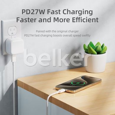 Кабель Type-C to Lightning Rock Flash Charge Series 27W Z20 1 метр Белый